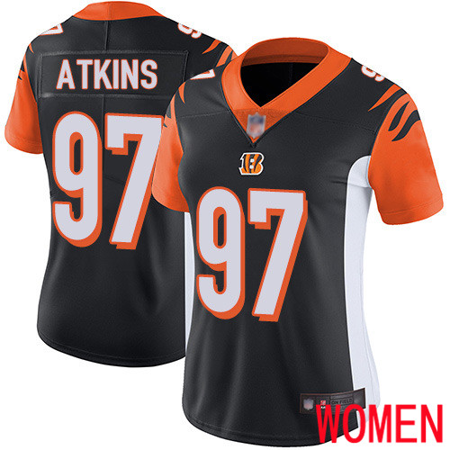Cincinnati Bengals Limited Black Women Geno Atkins Home Jersey NFL Footballl #97 Vapor Untouchable